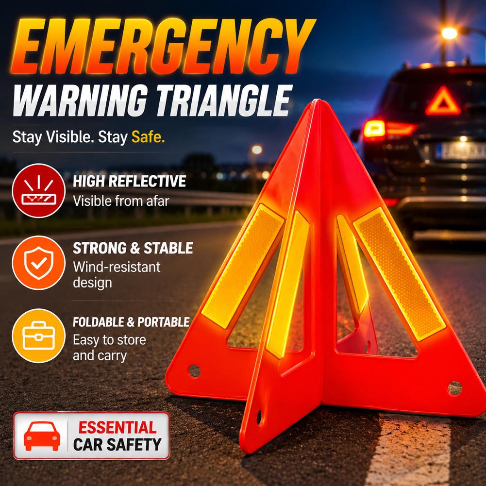 Emergency Exit Sign - Светоотражающий треугольный знак аварийной остановки, красный,
